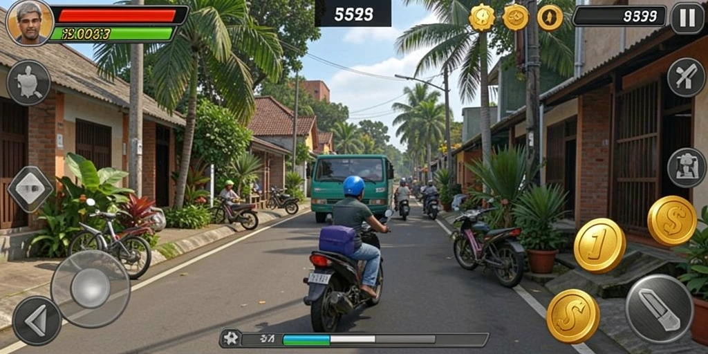 Grafis yang menawan dan penuh warna.