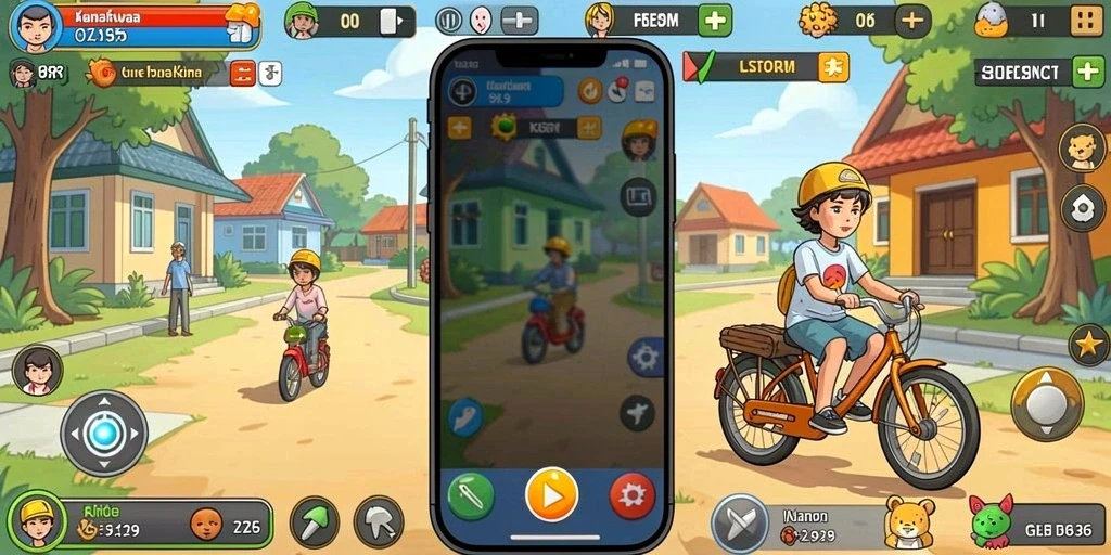 Menu kustomisasi karakter dengan berbagai pilihan.